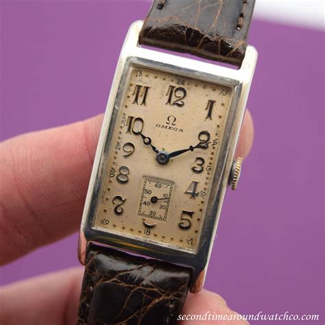 vintage square omega watch|rectangular omega watch.